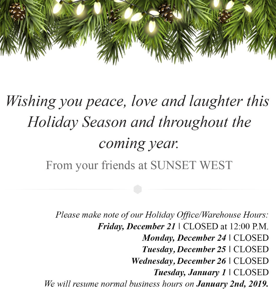 Holiday Office / Warehouse Hours